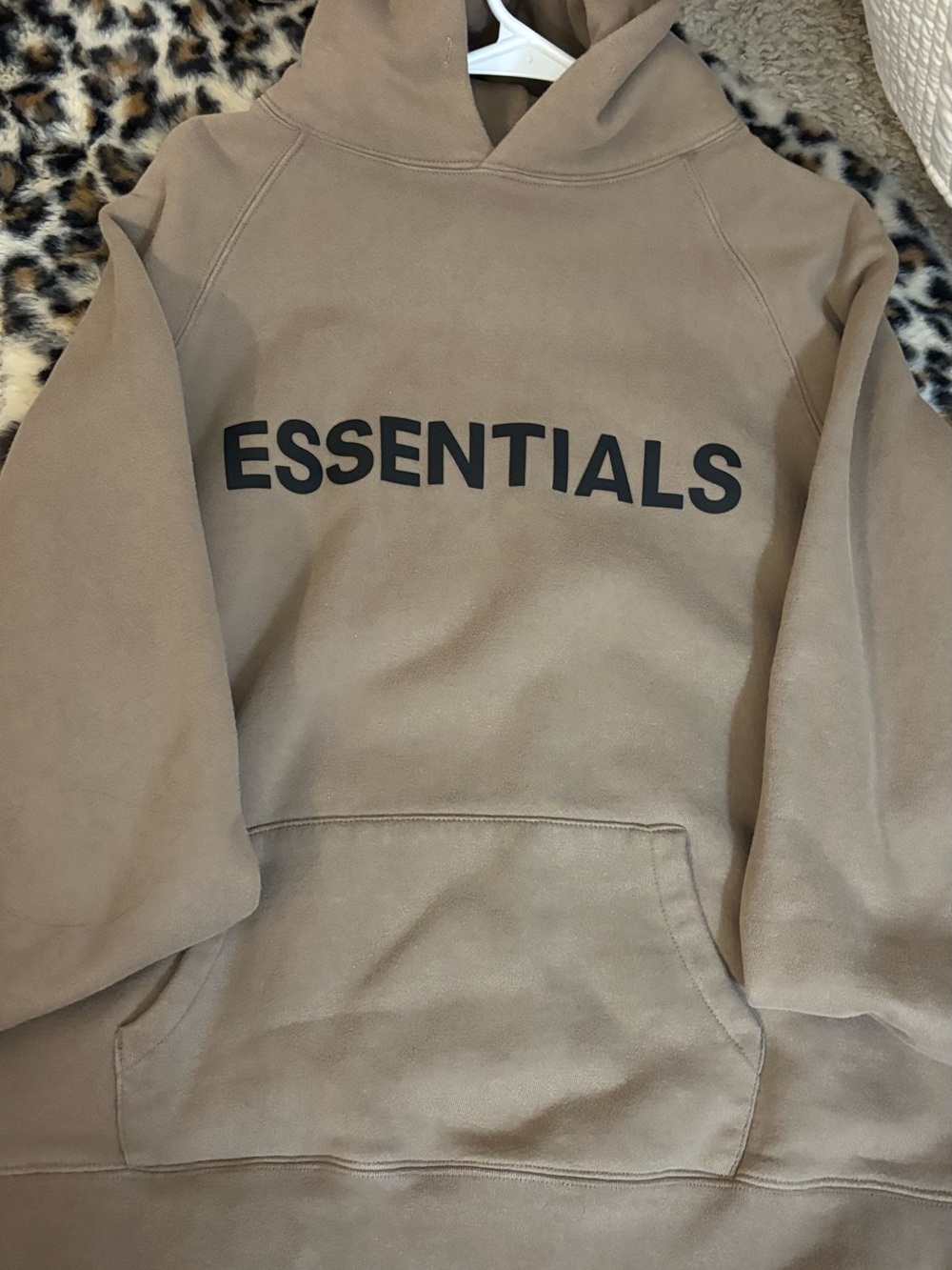 Fear of God Essentials Taupe Crewneck Hoodie